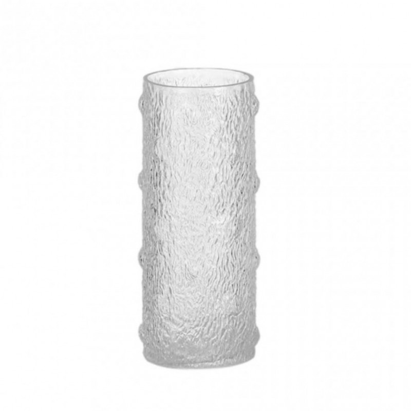 Vase Glass 12x12x30cm Clear