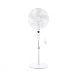 NNIO N1600DCSFR 16" White & Rose Gold DC Stand Fan With Remote