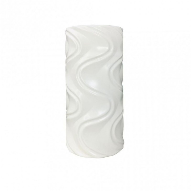 Vase Ceramic 15x15x30 cm White Stripe