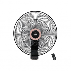 NNIO N1620WFR 16" Black & Rose Gold Wall Fan With Remote