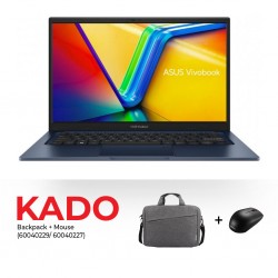 Asus Vivobook 14 Core i3-1215U Quiet Blue & Free Laptop Casual Toploader T210 + Lenovo Wireless mouse