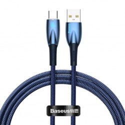 Baseus Glimmer Series Fast Charging 100w 1m Blue Data Cable USB To Type-C Cadh000403