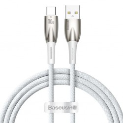 Baseus Glimmer Series Fast Charging 100w 1m White Data Cable USB To Type-C Cadh000402