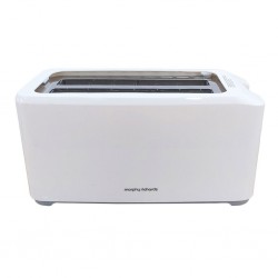 Morphy Richards 980251 2YW 2 Slots 4 Slice White Toaster