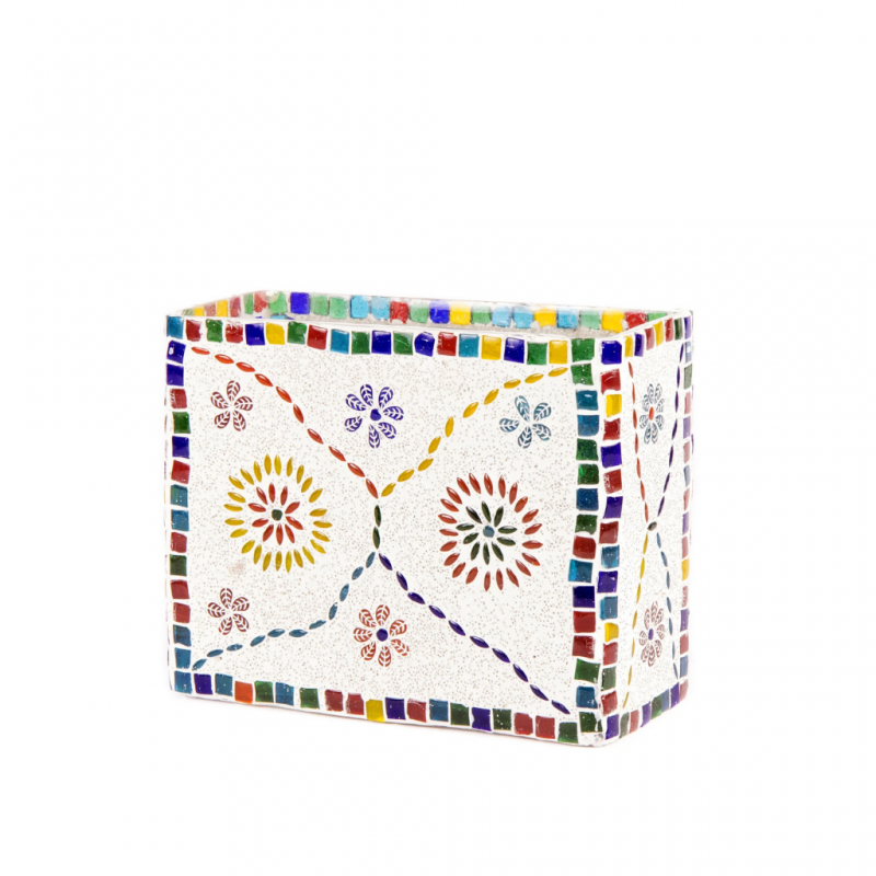 Mosaic Glass Lamp Rect LIWT-KGV898 Multicolored