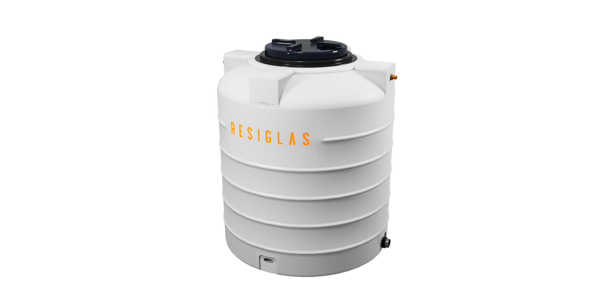 Resiglas 1000 Lts Polychrome Type C Water Tank White Snow