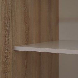 Neo Wardrobe 4 Doors Oak and White MDF