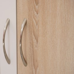 Neo Wardrobe 4 Doors Oak and White MDF