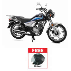 Honda ACE 125 C 124cc Black Motorbike & Free Studds Urban Black Helmet 06691