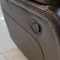 Lugano Sofa 3+2+1 Brown Leather/PVC LK076
