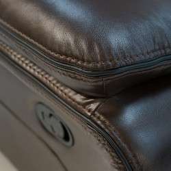 Lugano Sofa 3+2+1 Brown Leather/PVC LK076