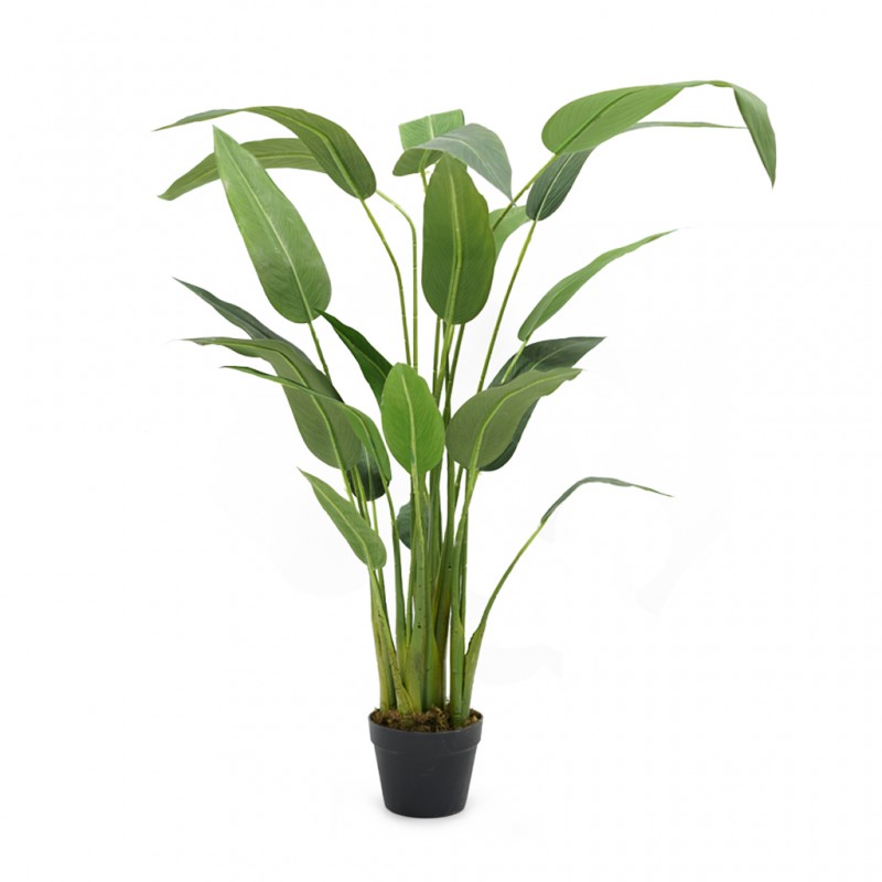 Bird of Paradise Artificial Plant 140cm P.Pot 7'' Rubber Plastic, Metal