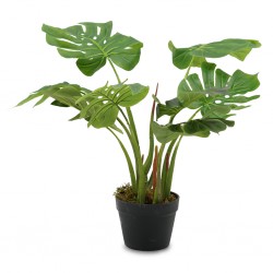 Monstera Artificial Flower 80cm in Plastic Pot 7''