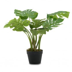 Monstera Artificial Flower 80cm in Plastic Pot 7''