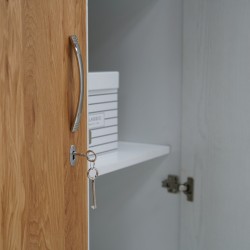 Tessa Wardrobe 4 Doors MDF Off White & Oak