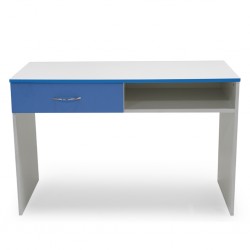 Alpha Office Table MDF White & Blue