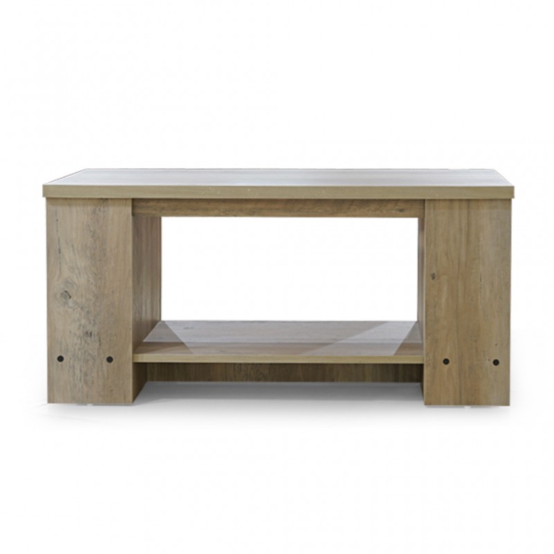 Aqua Coffee Table Rustic Oak Particle Board