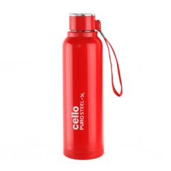 Cello CEL026 Puro Steel X Benz Red 900ml Insulated Water Bottle "O"