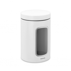 Brabantia 306068 1.4L White Window Canister Set 10YW "O"