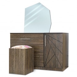 Rainbow Dressing Table + Pouff MDF