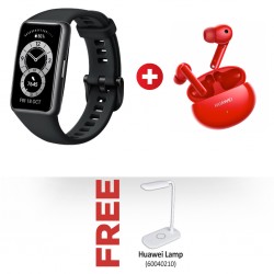 Huawei Band 6 (Black) + Huawei Freebuds 4i Red & Free Huawei Lamp