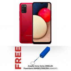 SAMSUNG GALAXY A03S Red & Free Amplify Verve Series 2000mAh Powerbank AM4003/2000/BW[V1]