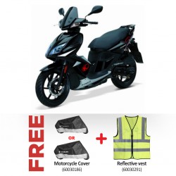 Kymco Super 8 125 Black Scooter & Free Motorcycle Cover + Reflective vest