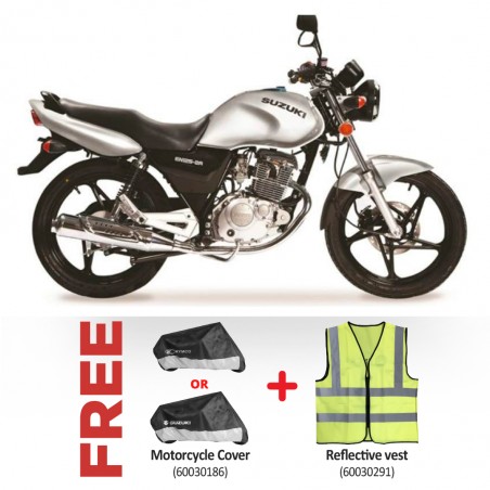 Suzuki En125-2a Silver 124cc Motorbike & Free Motorcycle Cover + Reflective  vest