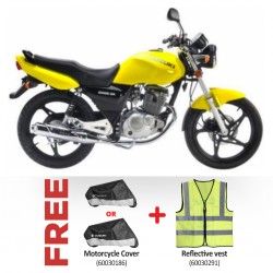 Suzuki EN125-2a 124cc Yellow Motorbike & Free Motorcycle Cover + Reflective  vest