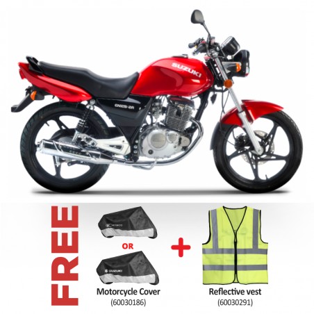 Suzuki En125-2a Red 124cc Motorbike & Free Motorcycle Cover + 