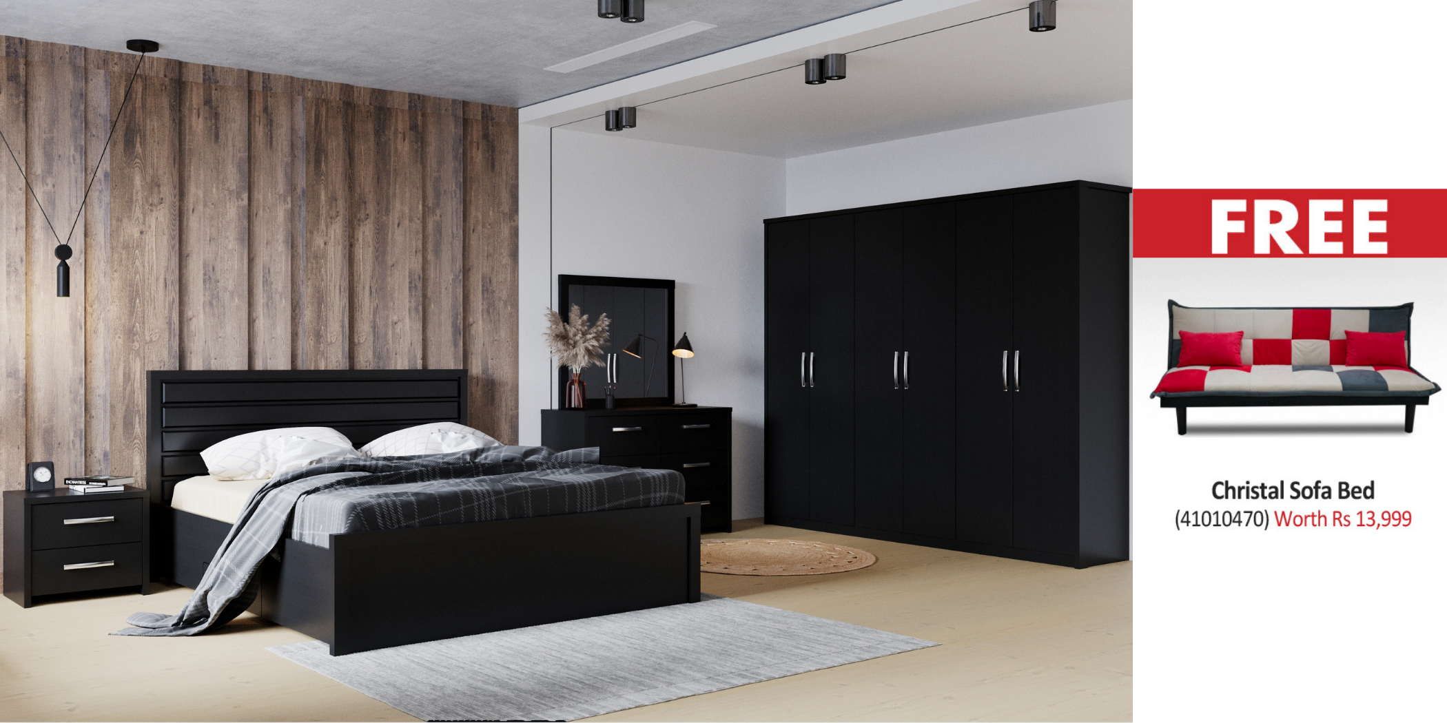 Black deals matte bedroom