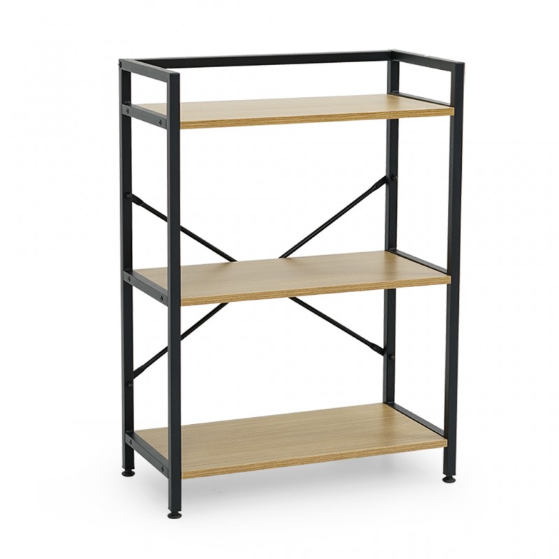 Aurora Shelving Unit 3 Tiers Particle Board & Metal