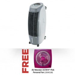 Mistral MAC1600R 15L Evaporative Air Cooler 2YFW & Free Air Monster 15729 9" Pink Personal Fan