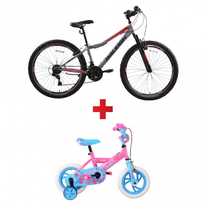 Raleigh Mirage26 17 26 MTB Raleigh Twinkle 12 19 12 Girls Bike