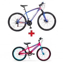 Raleigh Mason29-19 29'' Aluminium Frame MTB + Raleigh Enduro20GMDD-17 20'' Girls Mountain Bike