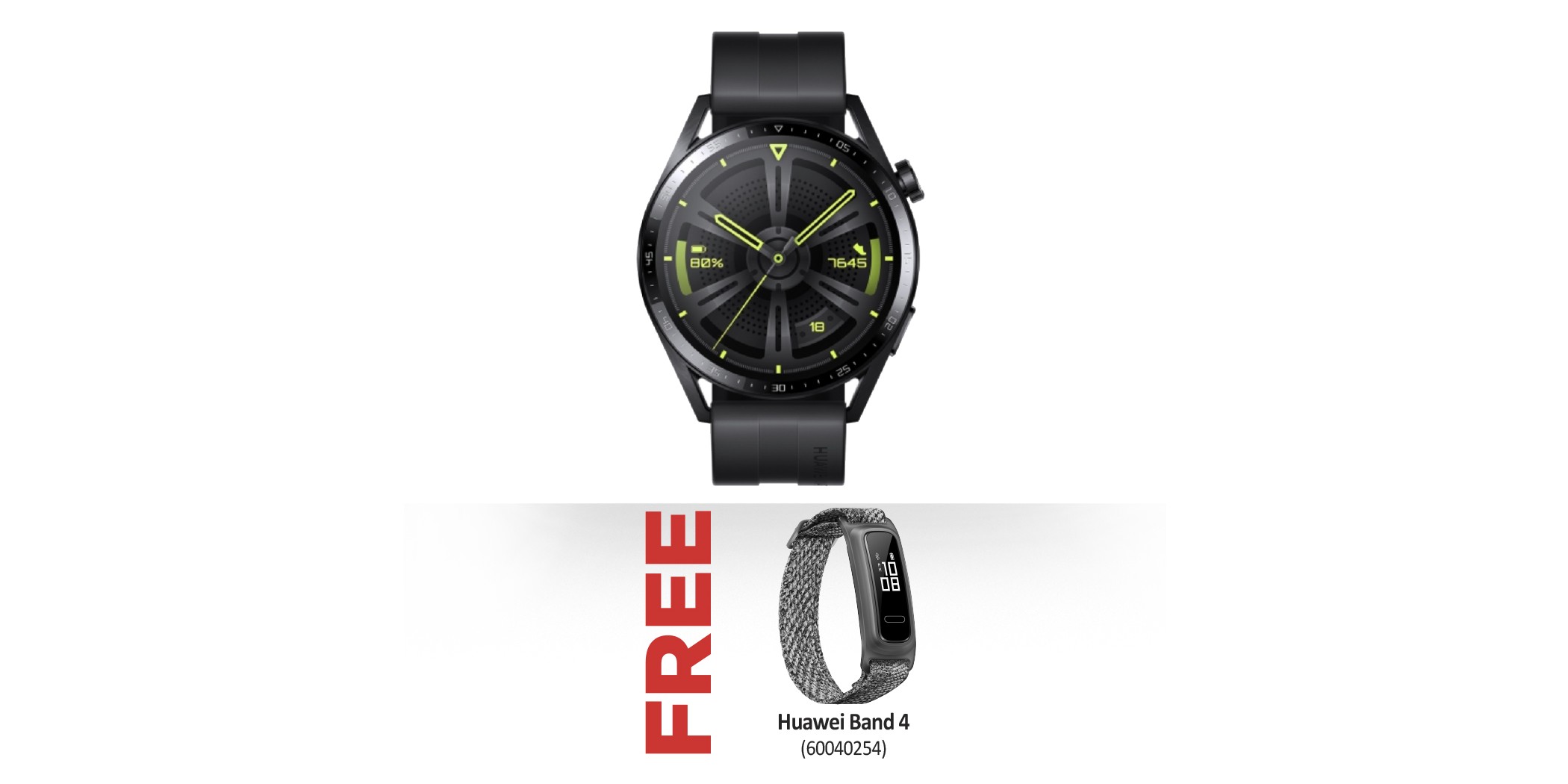 HUAWEI WATCH GT 3 Active 46mm & Free Huawei Band 4e