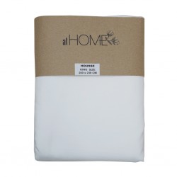 Fitted Sheet 160x190+20 cm White