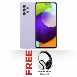 Samsung Galaxy A52 Lavender & Free Volkano Impulse Series Bluetooth Headphones - White VB-VH102-WT