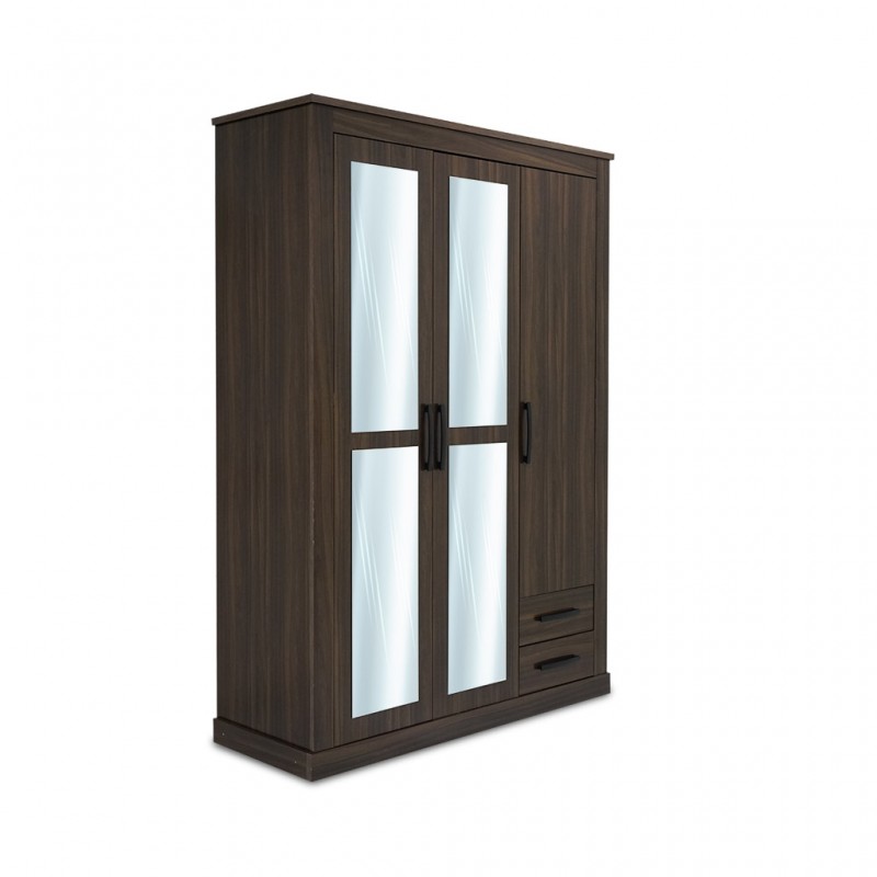 Los Angeles Wardrobe 3 Doors Imbuia Naturale