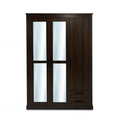 Los Angeles Wardrobe 3 Doors Imbuia Naturale