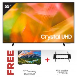 Samsung UA55AU8000UXKE 55'' Led TV & Free 32" Samsung TV + ST-113 Wall Bracket