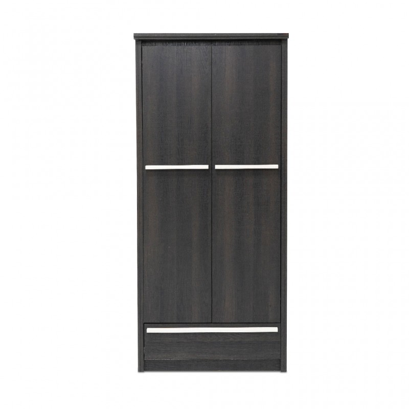 Gaza Wardrobe 2 Doors Ebony Oak