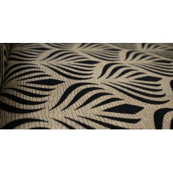 Elsa Sofa 3+2+1 Black/Beige Pattern Fabric