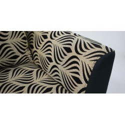 Elsa Sofa 3+2+1 Black/Beige Pattern Fabric