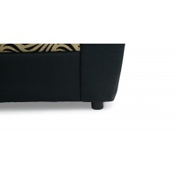 Elsa Sofa 3+2+1 Black/Beige Pattern Fabric