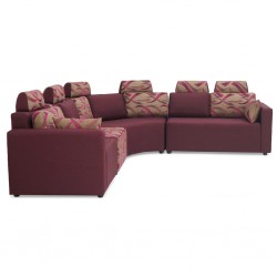 Picasso Sofa Corner in Purple Fabric