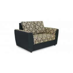 Elsa Sofa 3+2+1 Black/Beige Pattern Fabric