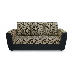 Elsa Sofa 3+2+1 Black/Beige Pattern Fabric