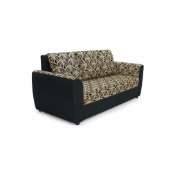 Elsa Sofa 3+2+1 Black/Beige Pattern Fabric