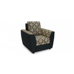 Elsa Sofa 3+2+1 Black/Beige Pattern Fabric